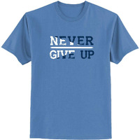 Adro Naver Give Up Design Printed T-Shirt For Men (Rnr-S36-Ngu-Sk_Skyblue_M)