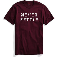Adro Mens Never Settle Cotton T-Shirt | Rn22-03-Set-Mr-6Xl Maroon