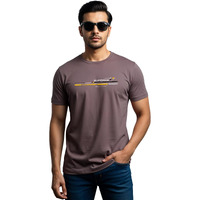 Adro 100% Cotton Lycra Tshirts For Men | Regular Fit T-Shirt | Printed T Shirt For Men | Round Neck Half Sleeve Tees | Tshirt For Man | Rn24-Rac-Li-Xl Lilac