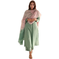 Anni Designer Women's Rayon Viscose Solid Straight Kurta With Pant & Dupatta (Paradise Pista_M_Pista_Medium)