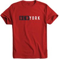 Adro Newyork Design Printed T-Shirts For Men & Women (Rnr-S35-Nky-Rd_Red_M)