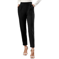 Avanova Women's Black Solid Slant Pocket Skinny Trousers, Pant For Women (Pant 72 Black Xl)