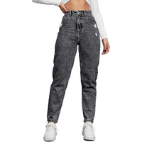 Avanova Black Women's High Rise Cotton Ankle Length Jeans For Women Jeans Ii Denim Cotton Jeans Pant For Women Ii Cotton Pant Ii Wide Legs Ii Cotton Jeans For Women (Jeans 125 Black-34)