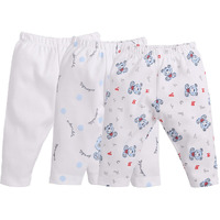 Baby Go 0-3M,3-6M,6-9M,9-12M 100% Pure Cotton Printed Pyjama For Baby Girls (Pack Of 3) White