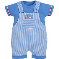 Baby Go 100% Pure Cotton Dungaree For Baby Boys (18-24 Months, Royal2)