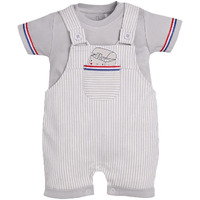 Baby Go 100% Pure Cotton Dungaree For Baby Boys (18-24 Months, Grey3)