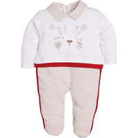 Baby Go 100% Pure Cotton Full Sleeves Rompers/Bodysuit/Sleepsuit In Red For Baby Boys (6-9 Months)