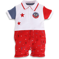 Babygo 100% Cotton Romper/Summer Clothes/Creeper/New Born/Infent Wear/For Baby Boys (6-9 Months, Red)