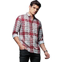 Be Active Men Cotton Stylish Casual Checks Regular Fit Shirt Cch0162-5-M Red