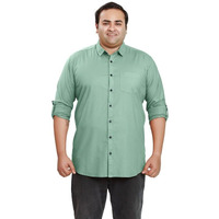 Be Active Men's Casual 100% Cotton Solid Plus Size Shirt || Plus Size Shirts For Men || Casual Plus Size Shirt || Casual Wear Shirts (N-Rfbg0015 25 3Xl) Pastel Green