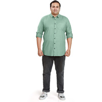 Be Active Men's Casual 100% Cotton Solid Plus Size Shirt || Plus Size Shirts For Men || Casual Plus Size Shirt || Casual Wear Shirts (Rfbg0015 25 3Xl) Green