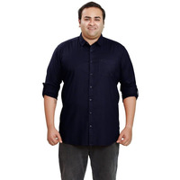 Be Active Men's Casual 100% Cotton Solid Plus Size Shirt || Plus Size Shirts For Men || Casual Plus Size Shirt || Casual Wear Shirts (N-Rfbg0015 3 4Xl)