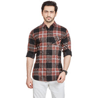 Be Active Men's Casual 100% Cotton Checkered Shirt || Casual Shirts For Men || Men Casual Shirt || Casual Wear Shirts (Cch0161-2-M)