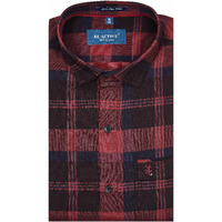 Be Active Men's Casual 100% Cotton Checkered Shirt || Casual Shirts For Men || Men Casual Shirt || Casual Wear Shirts (Cch0177-2-L) Maroon