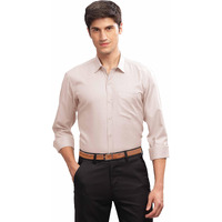 Be Active Men Cotton Solid Regular Fit Shirt (Rf0005_Off White L)