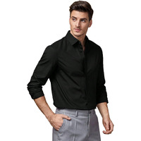 Be Active Cotton Men's Solid Regular Fit Shirt (Rf0004_Black Xl)