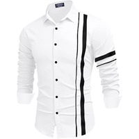 Bellstone Men Cotton Solid Regular Fit Shirt (B-8200_White, 42)