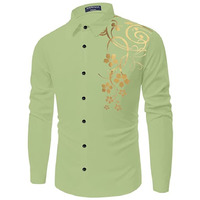 Bellstone Men's Solid Regular Fit Shirt (B-8200_Light Green