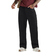 Bewakoof Men's Solid Baggy Fit Cotton Jeans_624701_Black_38