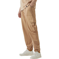 Bewakoof Air 1.0 Men's Solid Oversized Fit Poly Cotton Cargo Joggers_646416_Brown_S