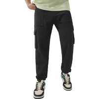 Bewakoof Air 1.0 Men's Solid Oversized Fit Poly Cotton Cargo Joggers_646415_Black_S