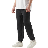 Bewakoof Air 1.0 Men Solid Oversized Fit Cotton Terry Acid Wash Joggers_646417_Black_M