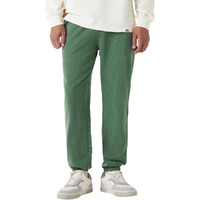 Bewakoof Air 1.0 Men's Solid Oversized Fit Cotton Terry Joggers_646423_Green_Xl