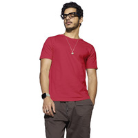 Bewakoof Men's Solid 100% Cotton T-Shirt - Regular Fit, Round Neck, Half Sleeves