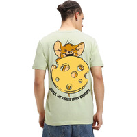 Bewakoof Official Tom & Jerry Merchandise Men's Cotton Graphic Printed Regular Fit T-Shirt_624556_Green_L