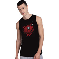 Bewakoof Men's Iron Man Graphic Printed 100% Cotton T-Shirt - Regular Fit, Round Neck, Sleeveless