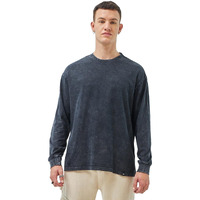 Bewakoof Men's Solid Oversized Fit Full Sleeve Round Neck Cotton Jersey T-Shirt_ 602590 Black L