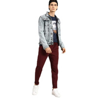 Bewakoof Men Make Tracks Graphic Print Blue Sleeveless Round Neck Vest