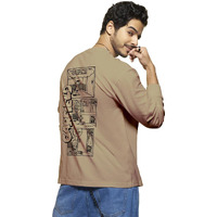 Bewakoof X Official Garfield Merchandise Men's It's Monday Again Graphic Print 100% Cotton T-Shirt - Oversized Fit, Round Neck, Full Sleeves