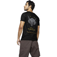 Bewakoof Men's Graphic Printed 100% Cotton T-Shirt - Regular Fit, Round Neck, Half Sleeves Black