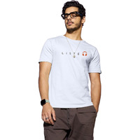 Bewakoof Men's Printed Regular Fit Half Sleeve Round Neck Cotton T-Shirt