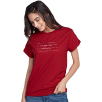 Bewakoof Women's Typography 100% Cotton T-Shirt - Boyfriend Fit, Round Neck, Half Sleeves