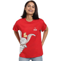 Bewakoof Women's Graphic Printed 100% Cotton T-Shirt - Boyfriend Fit, Round Neck, Half Sleeve