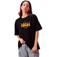 Bewakoof Women's Typography 100% Cotton T-Shirt - Oversized Fit, Round Neck, Half Sleeves