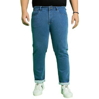 Bigbanana Men's Plus Size Solid Blue Jeans(Jorge,Blue,2Xl)