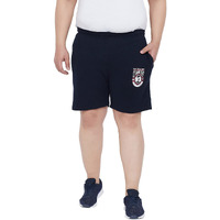 Bigbanana Plus Size Men's Solid Shorts(Grace, Navy Blue, 8Xl)