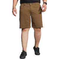 Bigbanana Plus Size Men's Regular Fit Solid Shorts (Hanoi,Brown,2Xl)