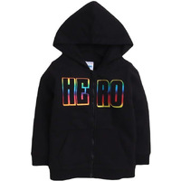 Bumzee Black Boys Full Sleeves Cotton Hooded Sweatshirt Age - 2-3 Years (Peb9793F-Blk)