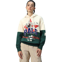 Bewakoof Heavy Duty 1.0 Official Disney Merchandise Women's Graphic Printed Oversized Full Sleeve Hooded Fleece Hoodies_601812_Pink_2Xl