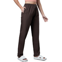 Bewakoof Women's Solid Regular Fit Cotton Pyjama_620056_Brown_S