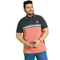 Bigbanana Men's Plus Size Color Blocked Multi Color Polo Tshirts(Chase,Multi,6Xl)