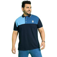 Bigbanana Men's Plus Size Color Blocked Multi Color Polo Tshirt(Colt,Multi,5Xl)