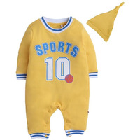 Bumzee Yellow Boys Full Sleeves Fashion Trendy Sleepsuit With Cap Age - 3-6 Months (Peb9973C-Ylw)