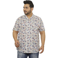 Bigbanana Men's Plus Size Multicolor Printed Shirt (Glarra,Multicolor,4Xl)