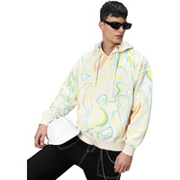 Bewakoof Heavy Duty 1.0 Men's Aop Oversized Fit Full Sleeve Fleece Hoodies