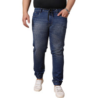 Bigbanana Plus Size Men's Regular Fit Washed Jeans (Foshan,Blue,4Xl)